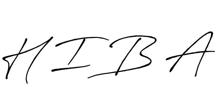 if you are searching for the best signature style for your name H I B A. so please give up your signature search. here we have designed multiple signature styles  using Antro_Vectra_Bolder. H I B A signature style 7 images and pictures png