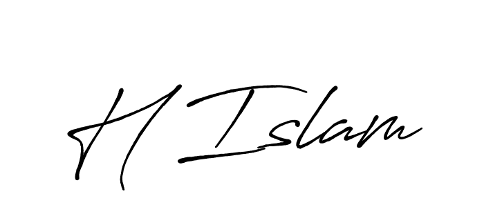 Also You can easily find your signature by using the search form. We will create H Islam name handwritten signature images for you free of cost using Antro_Vectra_Bolder sign style. H Islam signature style 7 images and pictures png