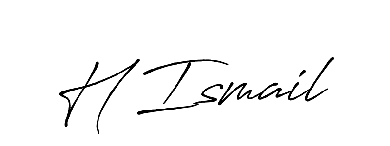 Also we have H Ismail name is the best signature style. Create professional handwritten signature collection using Antro_Vectra_Bolder autograph style. H Ismail signature style 7 images and pictures png