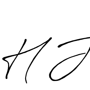 H J stylish signature style. Best Handwritten Sign (Antro_Vectra_Bolder) for my name. Handwritten Signature Collection Ideas for my name H J. H J signature style 7 images and pictures png