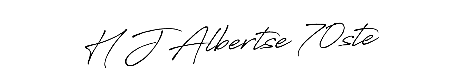 Also we have H J Albertse 70ste name is the best signature style. Create professional handwritten signature collection using Antro_Vectra_Bolder autograph style. H J Albertse 70ste signature style 7 images and pictures png