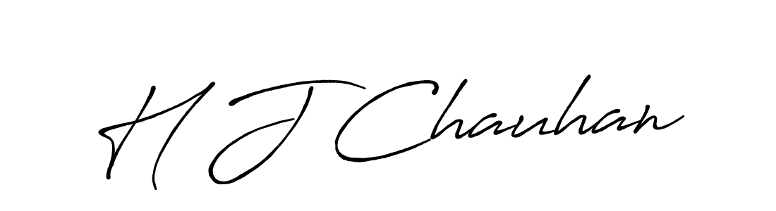 if you are searching for the best signature style for your name H J Chauhan. so please give up your signature search. here we have designed multiple signature styles  using Antro_Vectra_Bolder. H J Chauhan signature style 7 images and pictures png