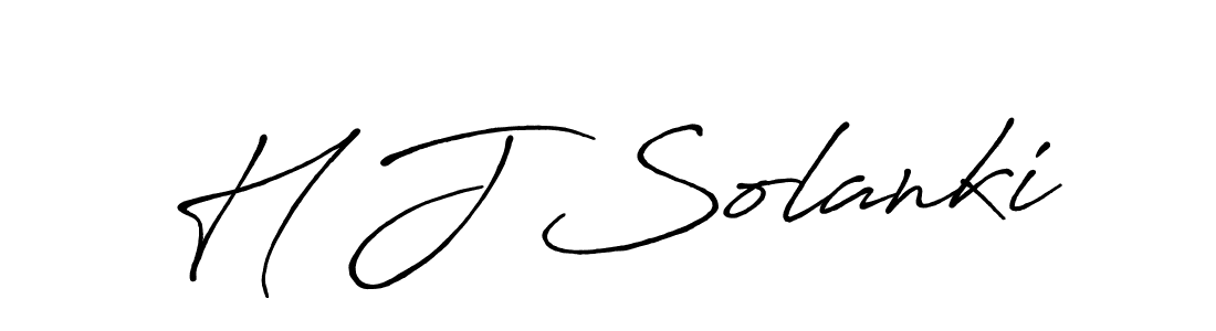 H J Solanki stylish signature style. Best Handwritten Sign (Antro_Vectra_Bolder) for my name. Handwritten Signature Collection Ideas for my name H J Solanki. H J Solanki signature style 7 images and pictures png