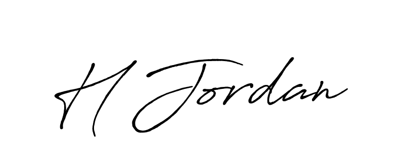 How to make H Jordan name signature. Use Antro_Vectra_Bolder style for creating short signs online. This is the latest handwritten sign. H Jordan signature style 7 images and pictures png