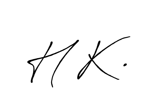 Make a beautiful signature design for name H K .. With this signature (Antro_Vectra_Bolder) style, you can create a handwritten signature for free. H K . signature style 7 images and pictures png