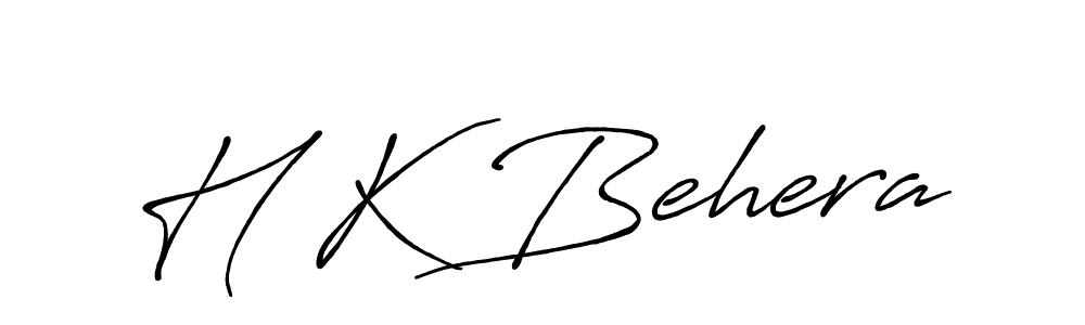 Design your own signature with our free online signature maker. With this signature software, you can create a handwritten (Antro_Vectra_Bolder) signature for name H K Behera. H K Behera signature style 7 images and pictures png