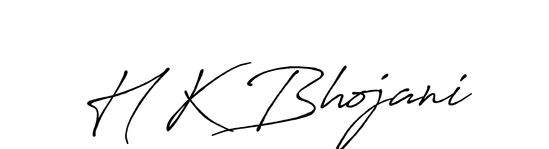 Design your own signature with our free online signature maker. With this signature software, you can create a handwritten (Antro_Vectra_Bolder) signature for name H K Bhojani. H K Bhojani signature style 7 images and pictures png