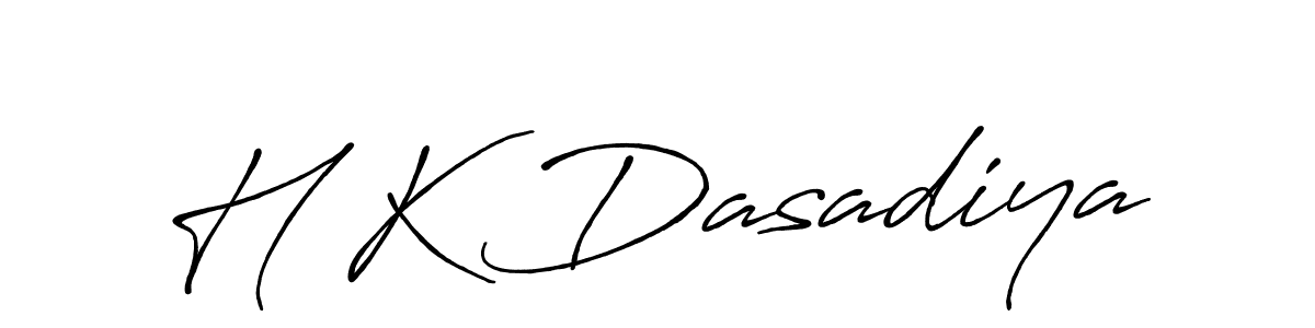 Make a beautiful signature design for name H K Dasadiya. With this signature (Antro_Vectra_Bolder) style, you can create a handwritten signature for free. H K Dasadiya signature style 7 images and pictures png