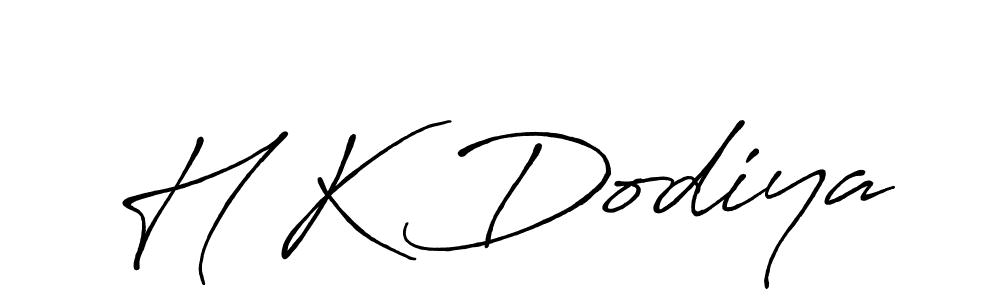 Use a signature maker to create a handwritten signature online. With this signature software, you can design (Antro_Vectra_Bolder) your own signature for name H K Dodiya. H K Dodiya signature style 7 images and pictures png