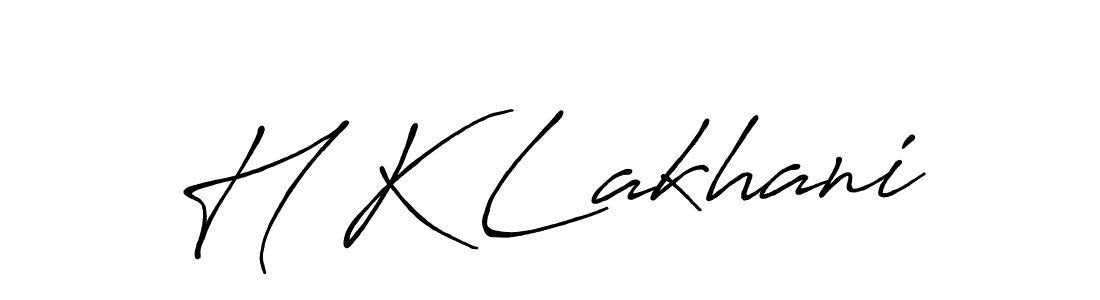 Design your own signature with our free online signature maker. With this signature software, you can create a handwritten (Antro_Vectra_Bolder) signature for name H K Lakhani. H K Lakhani signature style 7 images and pictures png