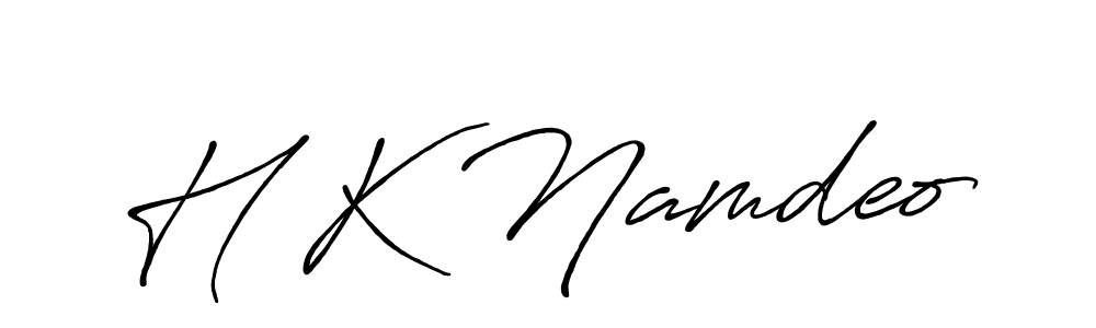 H K Namdeo stylish signature style. Best Handwritten Sign (Antro_Vectra_Bolder) for my name. Handwritten Signature Collection Ideas for my name H K Namdeo. H K Namdeo signature style 7 images and pictures png