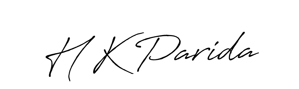 H K Parida stylish signature style. Best Handwritten Sign (Antro_Vectra_Bolder) for my name. Handwritten Signature Collection Ideas for my name H K Parida. H K Parida signature style 7 images and pictures png