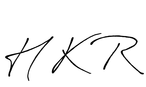 Also we have H K R name is the best signature style. Create professional handwritten signature collection using Antro_Vectra_Bolder autograph style. H K R signature style 7 images and pictures png