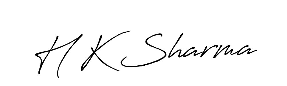 How to make H K Sharma signature? Antro_Vectra_Bolder is a professional autograph style. Create handwritten signature for H K Sharma name. H K Sharma signature style 7 images and pictures png