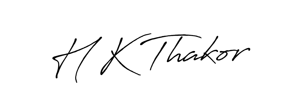 How to make H K Thakor signature? Antro_Vectra_Bolder is a professional autograph style. Create handwritten signature for H K Thakor name. H K Thakor signature style 7 images and pictures png