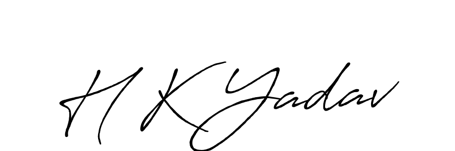 Antro_Vectra_Bolder is a professional signature style that is perfect for those who want to add a touch of class to their signature. It is also a great choice for those who want to make their signature more unique. Get H K Yadav name to fancy signature for free. H K Yadav signature style 7 images and pictures png