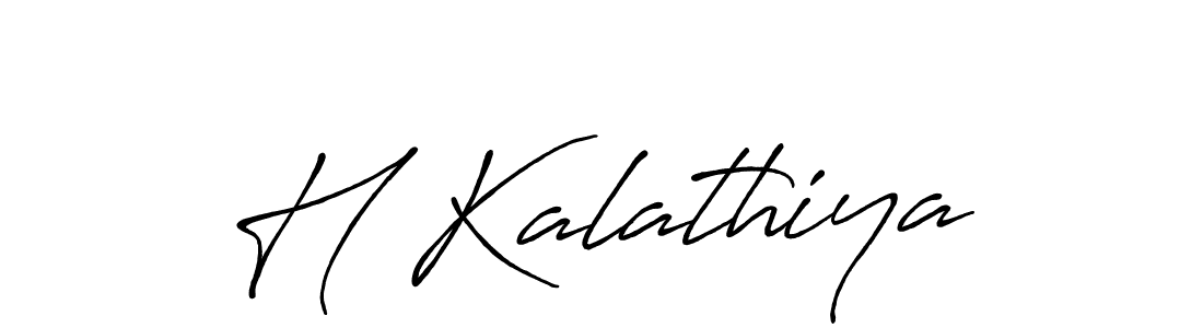 The best way (Antro_Vectra_Bolder) to make a short signature is to pick only two or three words in your name. The name H Kalathiya include a total of six letters. For converting this name. H Kalathiya signature style 7 images and pictures png