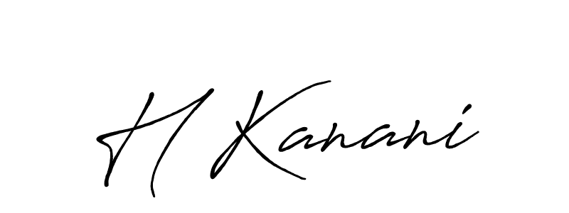 Create a beautiful signature design for name H Kanani. With this signature (Antro_Vectra_Bolder) fonts, you can make a handwritten signature for free. H Kanani signature style 7 images and pictures png