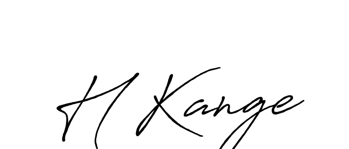 Design your own signature with our free online signature maker. With this signature software, you can create a handwritten (Antro_Vectra_Bolder) signature for name H Kange. H Kange signature style 7 images and pictures png