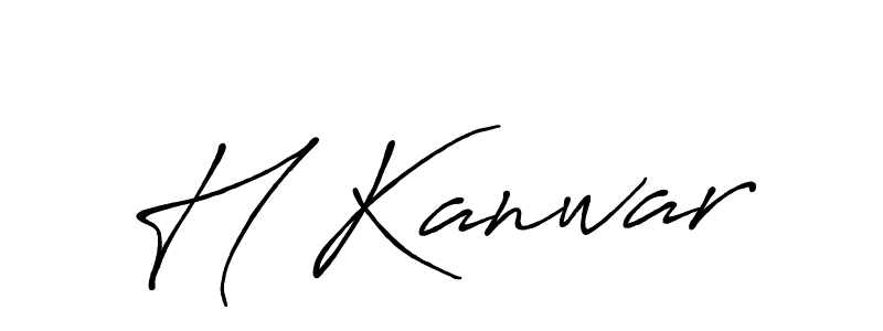 H Kanwar stylish signature style. Best Handwritten Sign (Antro_Vectra_Bolder) for my name. Handwritten Signature Collection Ideas for my name H Kanwar. H Kanwar signature style 7 images and pictures png