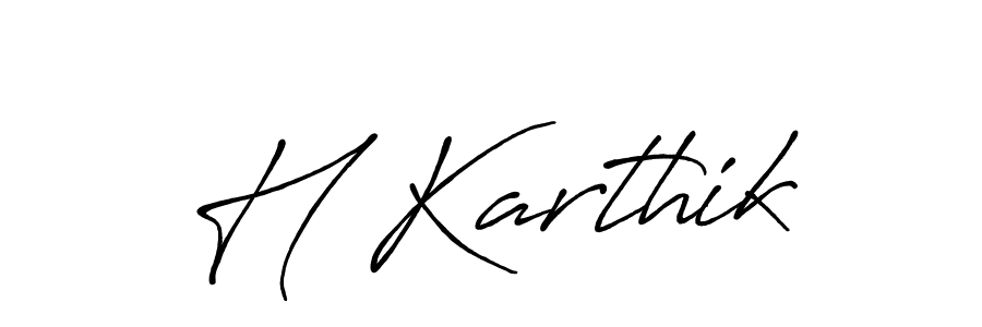 This is the best signature style for the H Karthik name. Also you like these signature font (Antro_Vectra_Bolder). Mix name signature. H Karthik signature style 7 images and pictures png