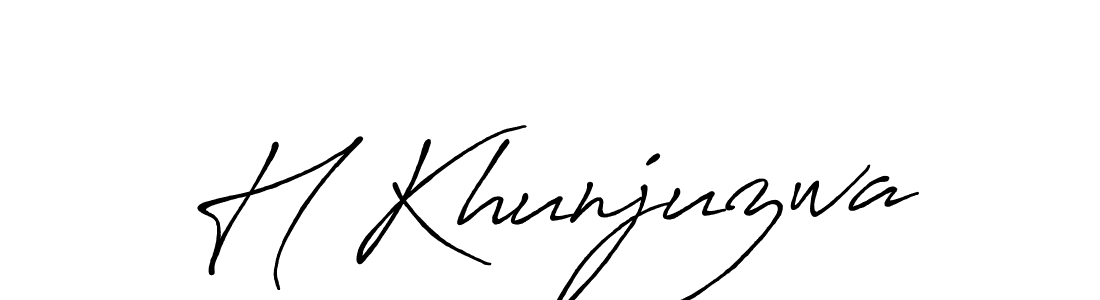 Design your own signature with our free online signature maker. With this signature software, you can create a handwritten (Antro_Vectra_Bolder) signature for name H Khunjuzwa. H Khunjuzwa signature style 7 images and pictures png