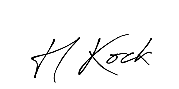How to make H Kock signature? Antro_Vectra_Bolder is a professional autograph style. Create handwritten signature for H Kock name. H Kock signature style 7 images and pictures png