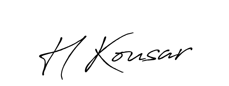 How to make H Kousar signature? Antro_Vectra_Bolder is a professional autograph style. Create handwritten signature for H Kousar name. H Kousar signature style 7 images and pictures png