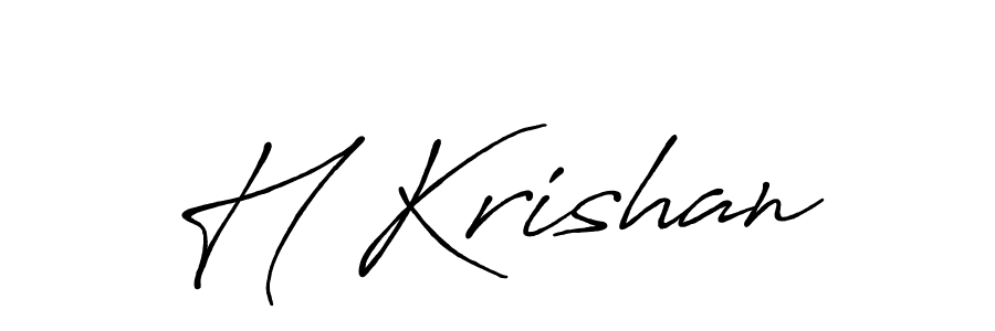 Design your own signature with our free online signature maker. With this signature software, you can create a handwritten (Antro_Vectra_Bolder) signature for name H Krishan. H Krishan signature style 7 images and pictures png