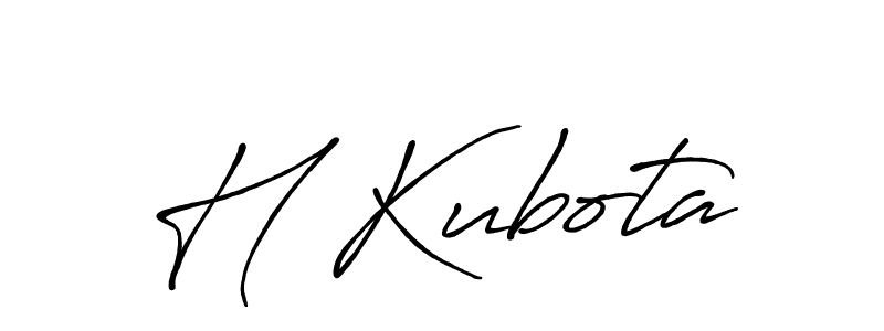 H Kubota stylish signature style. Best Handwritten Sign (Antro_Vectra_Bolder) for my name. Handwritten Signature Collection Ideas for my name H Kubota. H Kubota signature style 7 images and pictures png