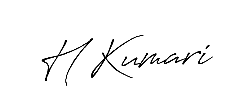You should practise on your own different ways (Antro_Vectra_Bolder) to write your name (H Kumari) in signature. don't let someone else do it for you. H Kumari signature style 7 images and pictures png