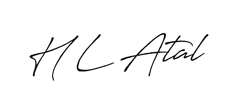How to make H L Atal name signature. Use Antro_Vectra_Bolder style for creating short signs online. This is the latest handwritten sign. H L Atal signature style 7 images and pictures png