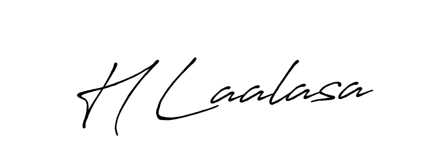 Use a signature maker to create a handwritten signature online. With this signature software, you can design (Antro_Vectra_Bolder) your own signature for name H Laalasa. H Laalasa signature style 7 images and pictures png