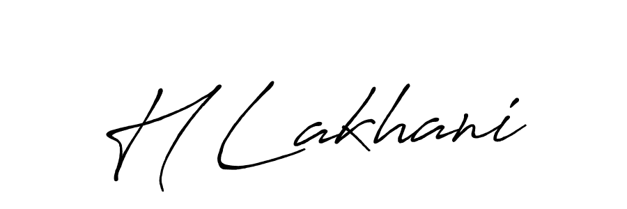 Also we have H Lakhani name is the best signature style. Create professional handwritten signature collection using Antro_Vectra_Bolder autograph style. H Lakhani signature style 7 images and pictures png