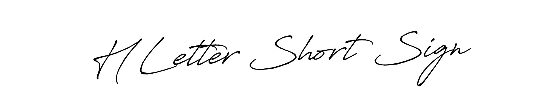 H Letter Short Sign stylish signature style. Best Handwritten Sign (Antro_Vectra_Bolder) for my name. Handwritten Signature Collection Ideas for my name H Letter Short Sign. H Letter Short Sign signature style 7 images and pictures png