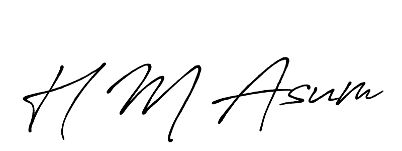 Design your own signature with our free online signature maker. With this signature software, you can create a handwritten (Antro_Vectra_Bolder) signature for name H M Asum. H M Asum signature style 7 images and pictures png