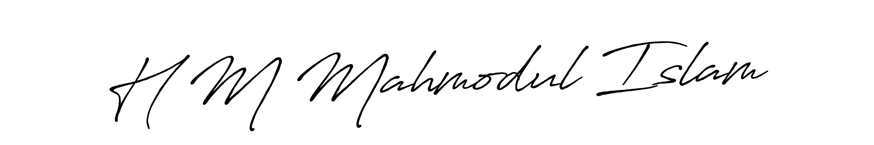 Make a beautiful signature design for name H M Mahmodul Islam. With this signature (Antro_Vectra_Bolder) style, you can create a handwritten signature for free. H M Mahmodul Islam signature style 7 images and pictures png