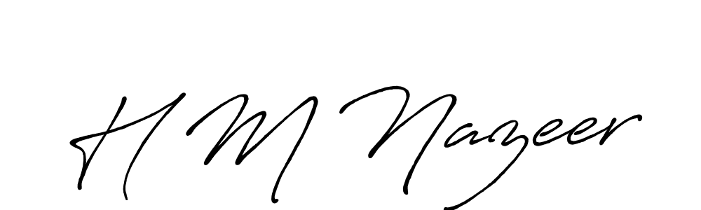 Here are the top 10 professional signature styles for the name H M Nazeer. These are the best autograph styles you can use for your name. H M Nazeer signature style 7 images and pictures png