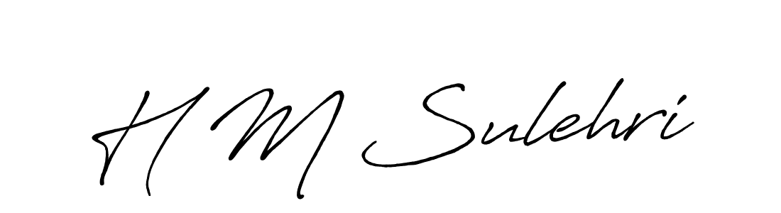 Design your own signature with our free online signature maker. With this signature software, you can create a handwritten (Antro_Vectra_Bolder) signature for name H M Sulehri. H M Sulehri signature style 7 images and pictures png