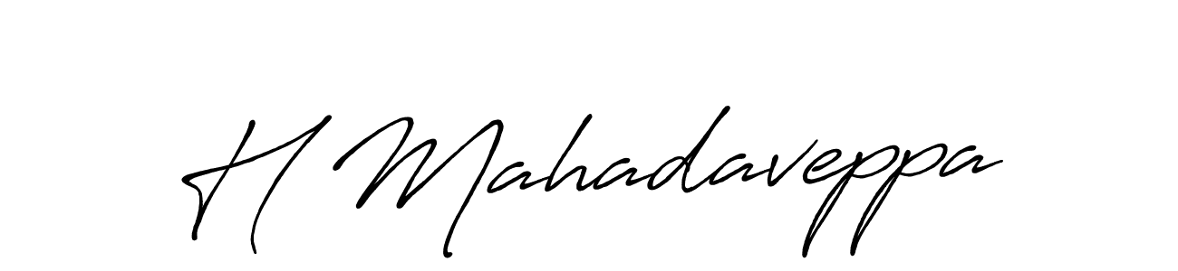 Also we have H Mahadaveppa name is the best signature style. Create professional handwritten signature collection using Antro_Vectra_Bolder autograph style. H Mahadaveppa signature style 7 images and pictures png