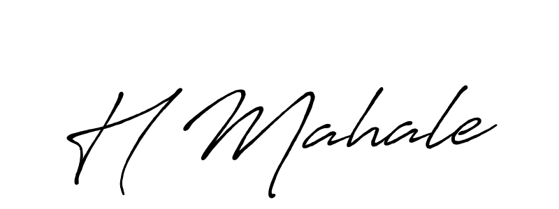 How to make H Mahale name signature. Use Antro_Vectra_Bolder style for creating short signs online. This is the latest handwritten sign. H Mahale signature style 7 images and pictures png