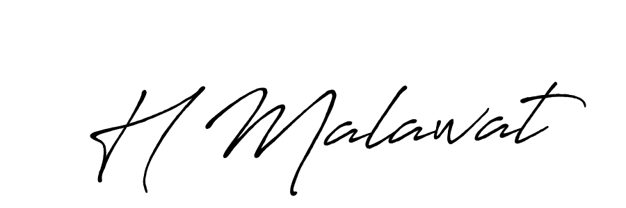 Design your own signature with our free online signature maker. With this signature software, you can create a handwritten (Antro_Vectra_Bolder) signature for name H Malawat. H Malawat signature style 7 images and pictures png