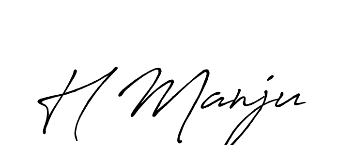 Here are the top 10 professional signature styles for the name H Manju. These are the best autograph styles you can use for your name. H Manju signature style 7 images and pictures png