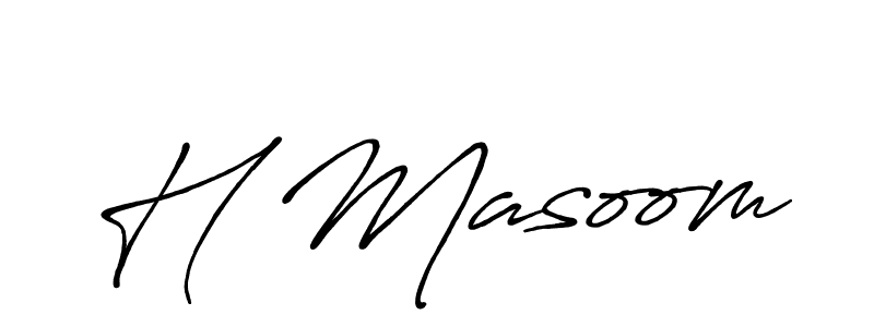 H Masoom stylish signature style. Best Handwritten Sign (Antro_Vectra_Bolder) for my name. Handwritten Signature Collection Ideas for my name H Masoom. H Masoom signature style 7 images and pictures png