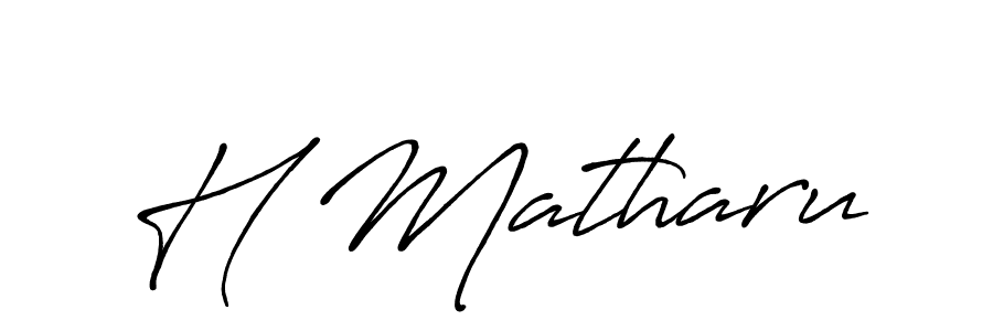 H Matharu stylish signature style. Best Handwritten Sign (Antro_Vectra_Bolder) for my name. Handwritten Signature Collection Ideas for my name H Matharu. H Matharu signature style 7 images and pictures png