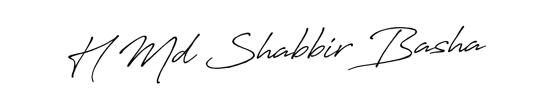 Use a signature maker to create a handwritten signature online. With this signature software, you can design (Antro_Vectra_Bolder) your own signature for name H Md Shabbir Basha. H Md Shabbir Basha signature style 7 images and pictures png