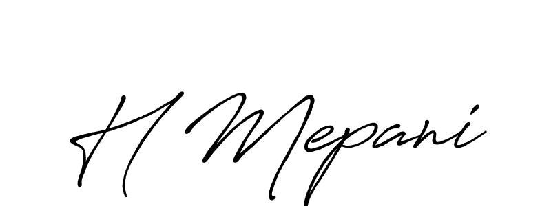 Antro_Vectra_Bolder is a professional signature style that is perfect for those who want to add a touch of class to their signature. It is also a great choice for those who want to make their signature more unique. Get H Mepani name to fancy signature for free. H Mepani signature style 7 images and pictures png