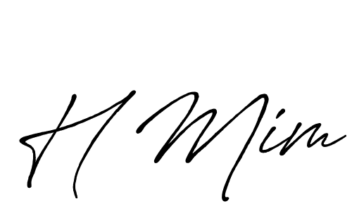 if you are searching for the best signature style for your name H Mim. so please give up your signature search. here we have designed multiple signature styles  using Antro_Vectra_Bolder. H Mim signature style 7 images and pictures png