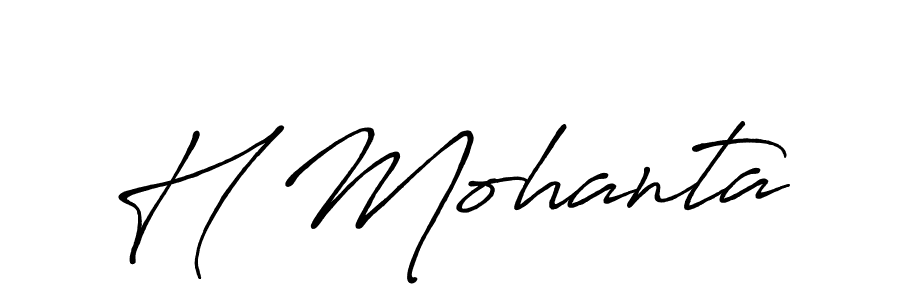 Make a beautiful signature design for name H Mohanta. With this signature (Antro_Vectra_Bolder) style, you can create a handwritten signature for free. H Mohanta signature style 7 images and pictures png