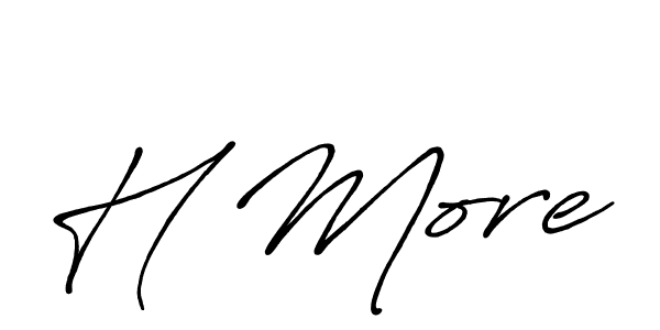 How to make H More signature? Antro_Vectra_Bolder is a professional autograph style. Create handwritten signature for H More name. H More signature style 7 images and pictures png